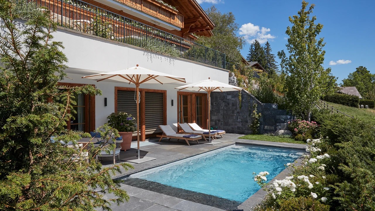 Chalet charm with swimming pool