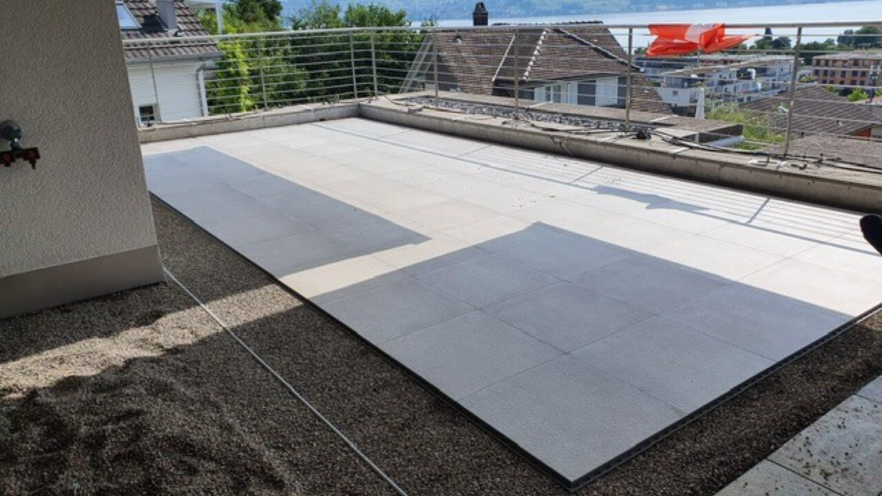 Pave Outdoor 28 MM - Verlegung auf dem Kies - Terrasse Meilen