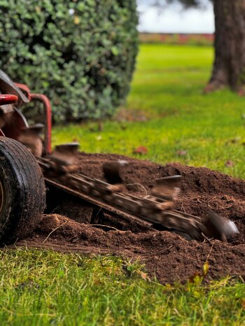 A machine that digs in the ground.