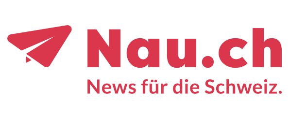 Logo von Nau.ch mit einem roten Papierflieger-Symbol auf der linken Seite und dem Text Nau.ch und News für die Schweiz. in Rot auf der rechten Seite, vor einem weissen Hintergrund.