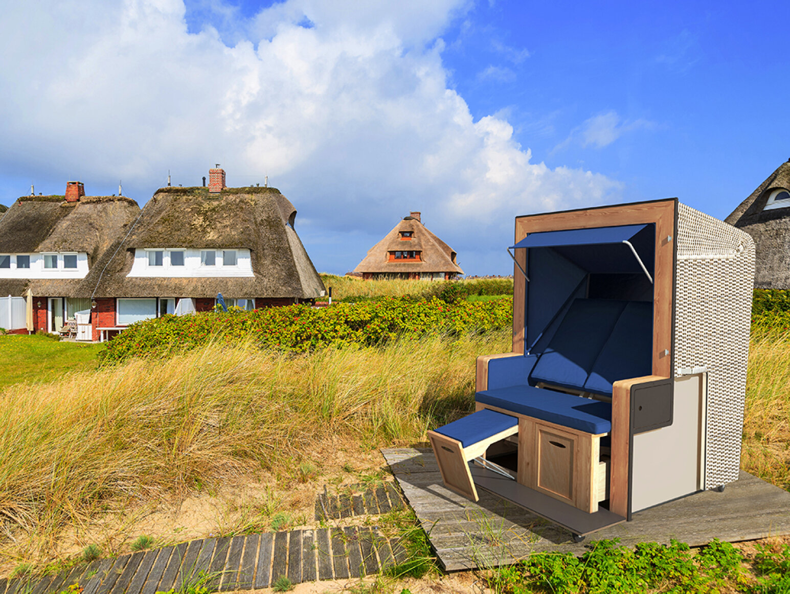 Sylt is the largest North Frisian island and is a popular destination for fine food and water sports. Located off Schleswig-Holstein's North Sea coast.