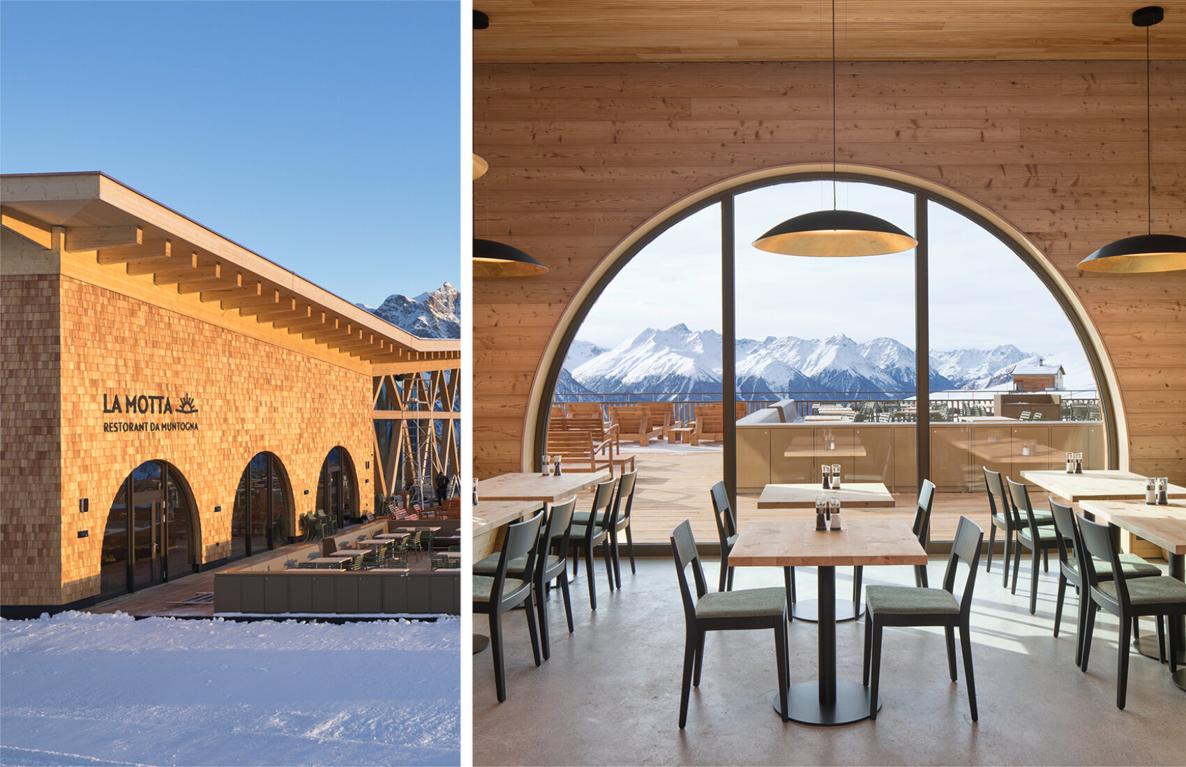 Runder Holzbau Motta Naluns